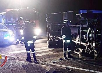 Alghero: incidente stradale nella rotatoria di Rudas