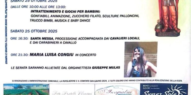 Gara estemporanea con i poeti Bruno Agus e Dionigi Bitti e concerto di Maria Luisa Congiu per San Gavino Martire a Illorai