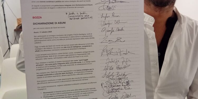 Nasce la “Dichiarazione di Asuni”: una nuova visione delle sarde e dei sardi nel mondo