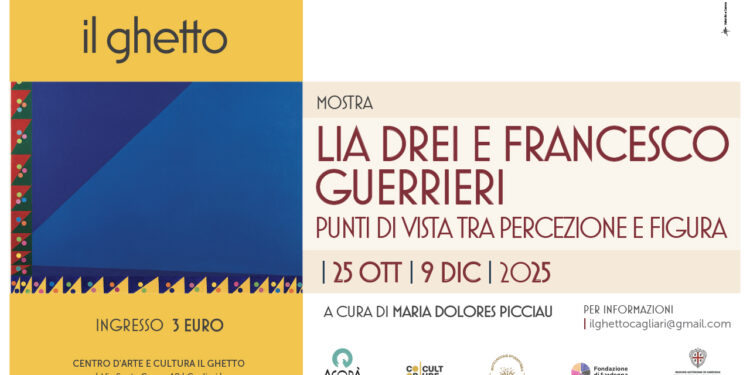 Sarà inaugurata sabato 25 ottobre, a Cagliari, la mostra “Lia Drei e Francesco Guerrieri: punti di vista tra percezione e figura”