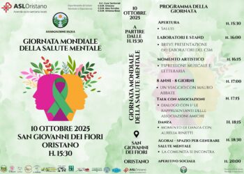 Giornata mondiale della salute mentale: venerdì 10 ottobre laboratori, musica e dibattiti a Oristano