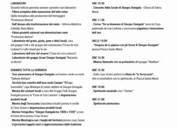 “Saboris Antigus”: il programma di Siurgus Donigala