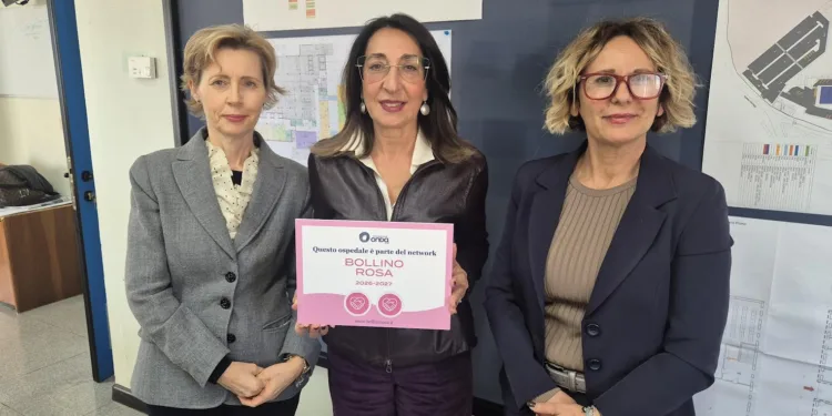 Per la prima volta due bollini rosa: «L’ospedale San Martino di Oristano sostiene le donne»