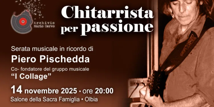Olbia: l’Archivio Mario Cervo ricorda il chitarrista dei Collage Piero Pischedda