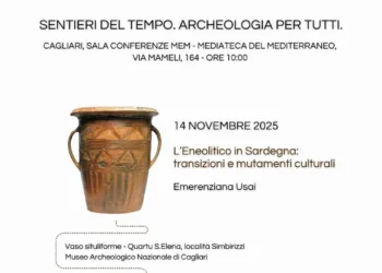 Venerdì a Cagliari secondo appuntamento con il ciclo di conferenze “Sentieri del tempo. Archeologia per tutti”