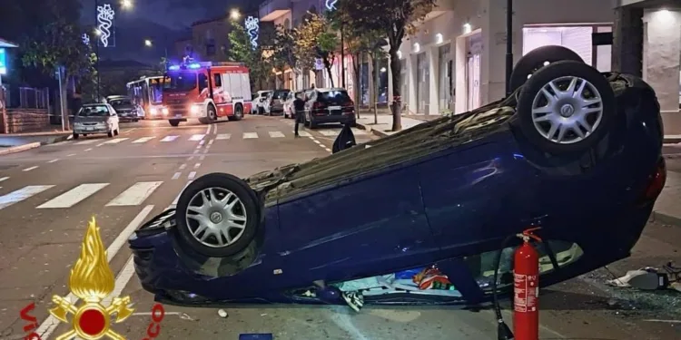 Olbia: incidente stradale in viale Aldo Moro, due feriti