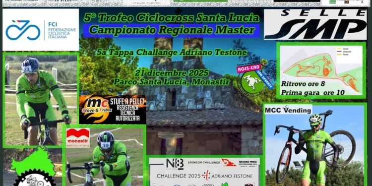 Ciclocross: titoli regionali sotto l’albero di Natale. Monastir si prepara al gran finale: il 5° trofeo Santa Lucia