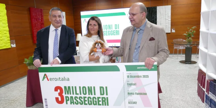 Tre milioni di biglietti venduti per Aeroitalia nel 2025: festeggiato il traguardo a Cagliari con una speciale premiazione