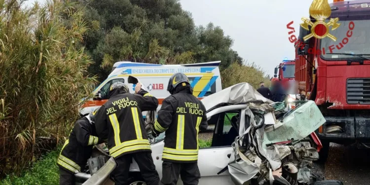 Assemini: incidente stradale sulla statale 130