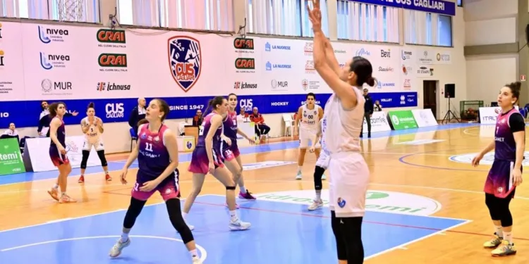 Basket A2F: il CUS Cagliari riparte col botto, contro Umbertide arriva la prima vittoria del 2026, 72 a 66