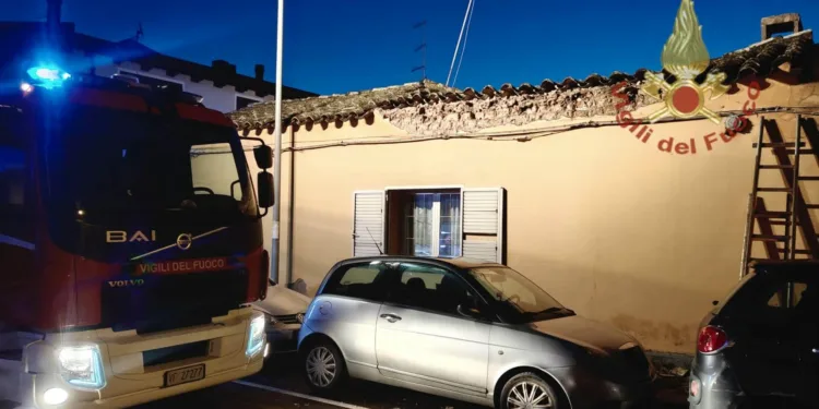 Sestu: crolla parte di un solaio di un’abitazione in via Cagliari