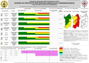 Nuovo avviso di allerta valido a partire dalle ore 21.00 di oggi 18.01.2026, sino alle 23.59 di domani 19.01.2026