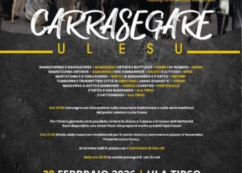 Ula Tirso: il programma del “Carrasegare Ulesu”