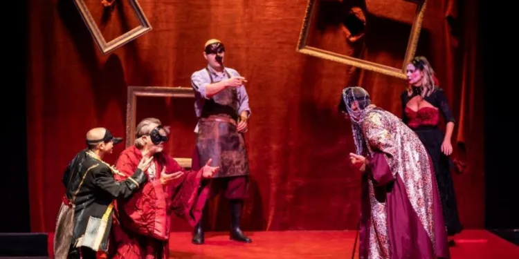 “La Bisbetica Domata” di William Shakespeare, dopo la prima di Olbia, sabato a Meana Sardo, domenica a Dorgali e lunedì 9 febbraio a Carbonia per la Stagione di prosa 2025-2026 organizzata dal CeDAC