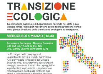 Dopodomani, mercoledì 4 marzo la campagna “I cantieri della transizione ecologica” di Legambiente farà tappa in Sardegna, a Quartu Sant’Elena