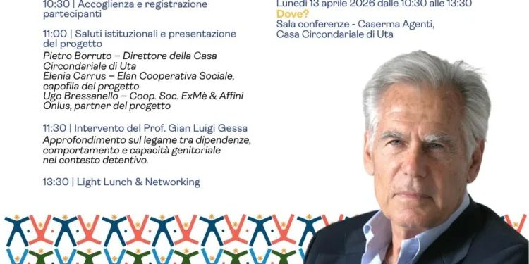 il prof. Gianluigi Gessa incontra alla Casa circondariale di Uta gli operatori che lavorano nel mondo delle carceri nell’ambito del progetto “Liberi dentro per crescere fuori”