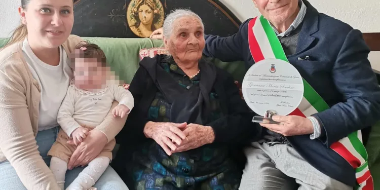 Giave: i cent’anni di zia Giovanna Maria Scodino