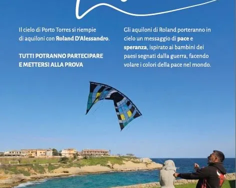 A Pasquetta il cielo di Porto Torres si riempie di colori grazie agli aquiloni di “Aquilara”
