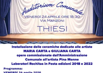 Venerdì 24 aprile verrà inaugurato il nuovo auditorium comunale di Thiesi