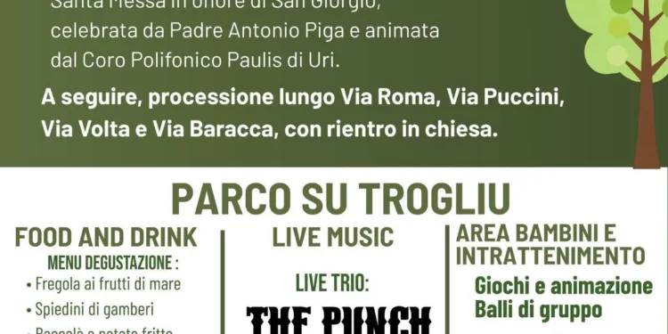 Usini: il programma della festa di San Giorgio