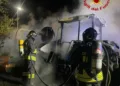 Sarule: a fuoco un mezzo agricolo
