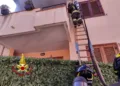 Li Punti: incendio di un appartamento al primo piano di una palazzina