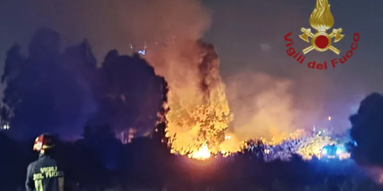 Quartu Sant’Elena: incendi di vegetazione nei pressi di Molentargius