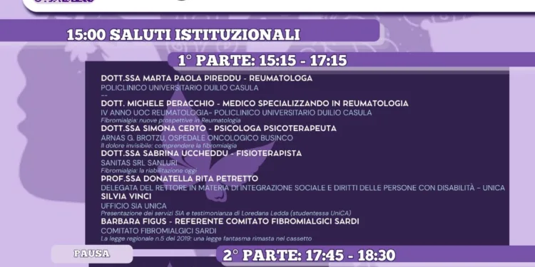 Il 26 maggio, Giornata Mondiale della Fibromialgia, si terrà a Cagliari il convegno “Anche se, io sono qui… Io sono qui, anche se”