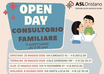 Porte aperte nei Consultori familiari della ASL di Oristano: quattro open day dedicati alla popolazione per conoscere le attività consultoriali