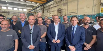 Industria, l’assessore Emanuele Cani in visita nella sede della società Entusa a Sarroch