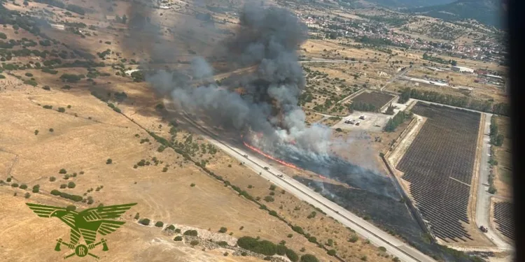 Ottana: incendio in località “Sa Serra”