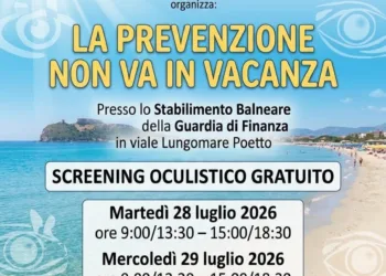 Il 28 e 29 luglio, a Cagliari, gli screening promossi da Unione dei ciechi, Università e GDF