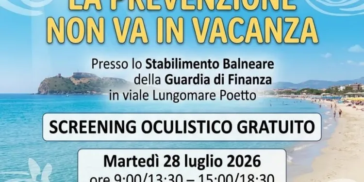 Il 28 e 29 luglio, a Cagliari, gli screening promossi da Unione dei ciechi, Università e GDF