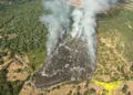 Incendio nelle campagne di Bonorva