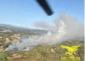Arzachena: incendio in località Stazzi Lu Signalatu