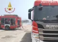 Incendio nella periferia di Monserrato