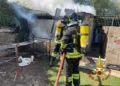 Olbia: a fuoco un deposito attrezzi sulla provinciale 38 bis