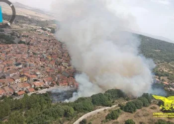 Incendio nelle campagne di Bonorva