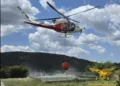 Incendio nelle campagne di Ortueri