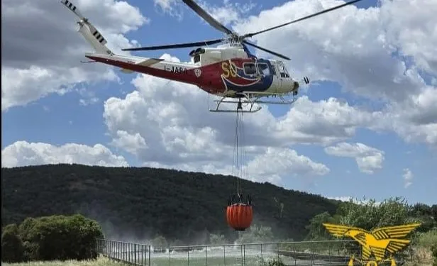 Incendio nelle campagne di Ortueri