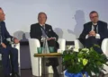 L’assessore Emanuele Cani all’assemblea di Confindustria con Emanuele Orsini a Nuoro