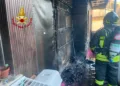 Nuoro: a fuoco un balcone in via Gramsci