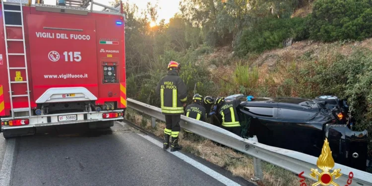 Olbia: incidente stradale sulla statale 125