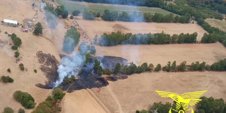 Incendi nelle campagne di Siniscola, Serramanna San Nicolò d’Arcidano