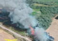 Santa Giusta: incendio in località “S’Ungroni de Mandas”