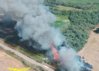 Santa Giusta: incendio in località “S’Ungroni de Mandas”