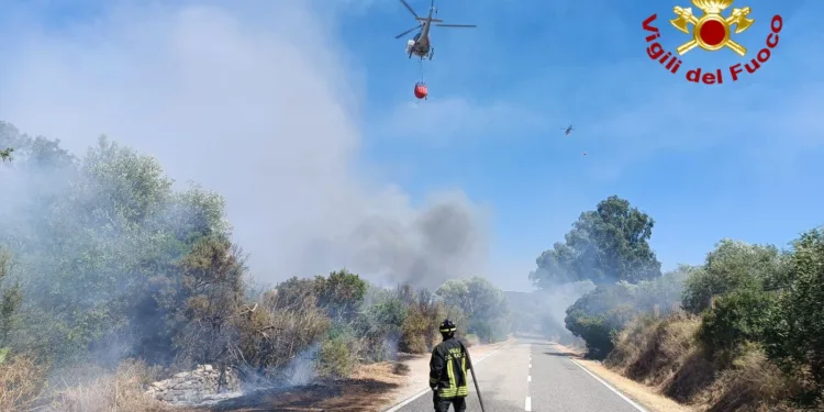 Orune: incendio in località “Marreri
