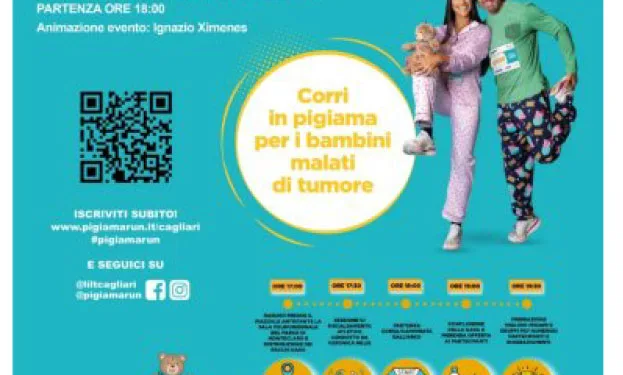 Il 18 settembre si svolgerà a Cagliari la Pigiama Run 2026, organizzata dalla Lega Italiana Tumori in 40 città italiane