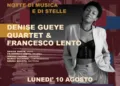 “Notte di musica e di stelle”: ad Ozieri, lunedì 10 agosto, il jazz del Denise Gueye Quartet con l’ospite speciale Francesco Lento