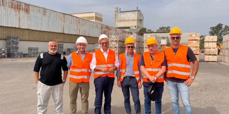Sanac, l’assessore Emanuele Cani in visita nello stabilimento di Macchiareddu